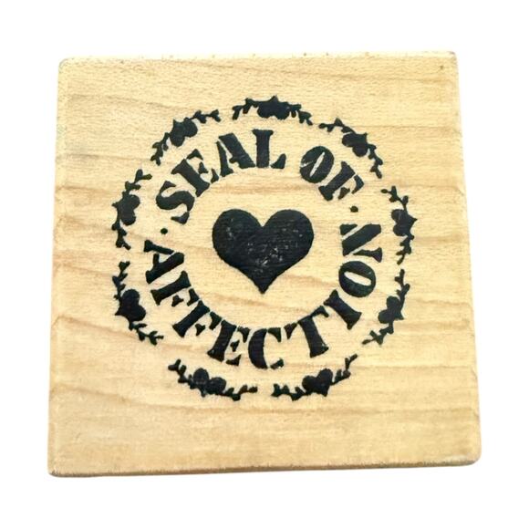 PSX Vintage 1987 Seal Of Affection Heart Rubber Stamp - Picture 1 of 4